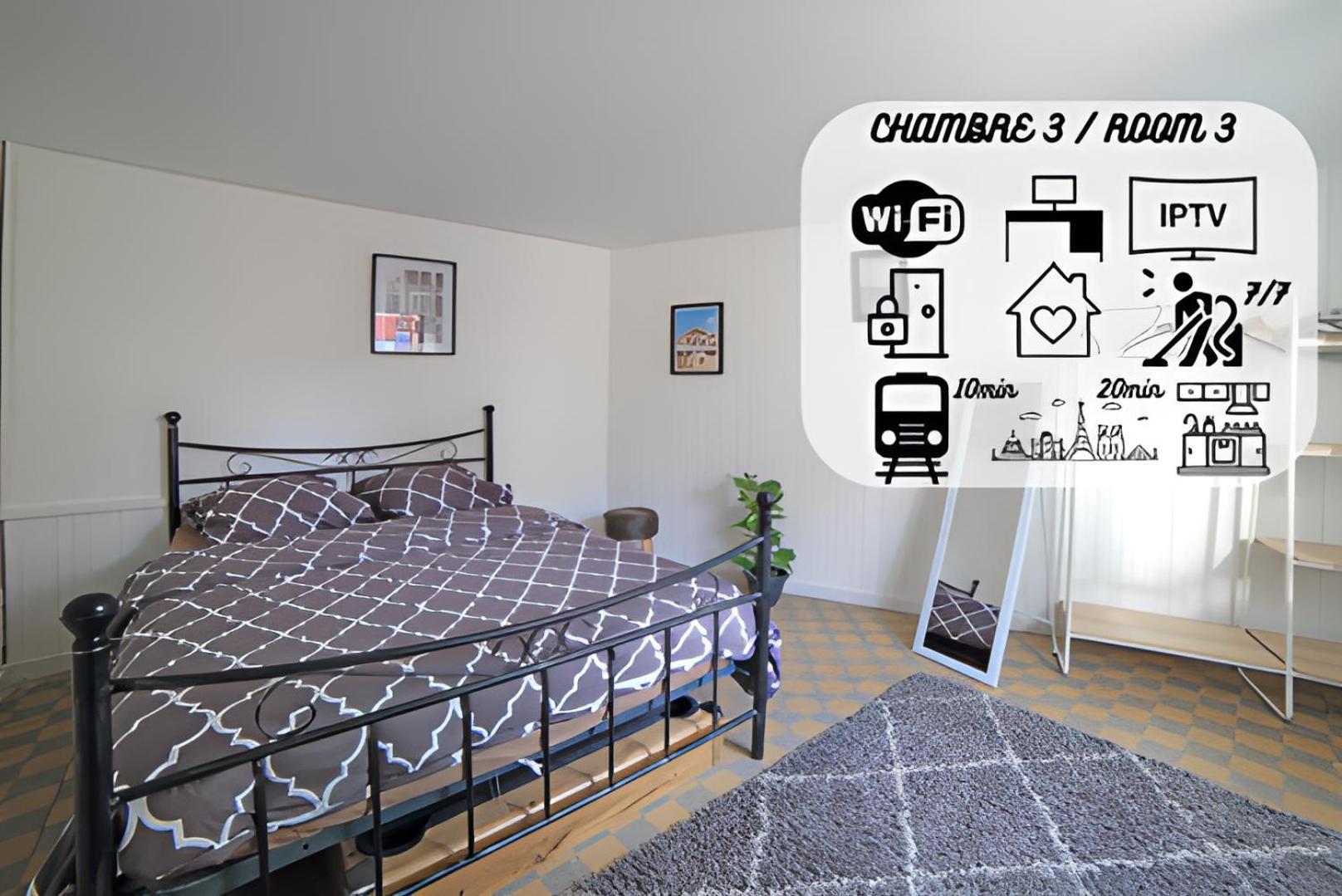 3, Calme, 1 Station De Paris Homestay *